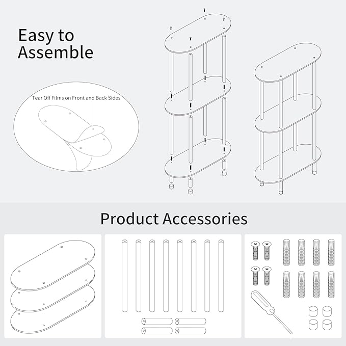 Clear Acrylic Narrow Side Table - Image 6