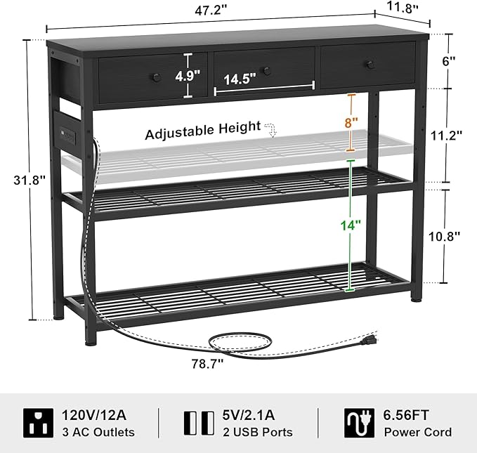Ecopriso 47'' Entryway Table - Image 3