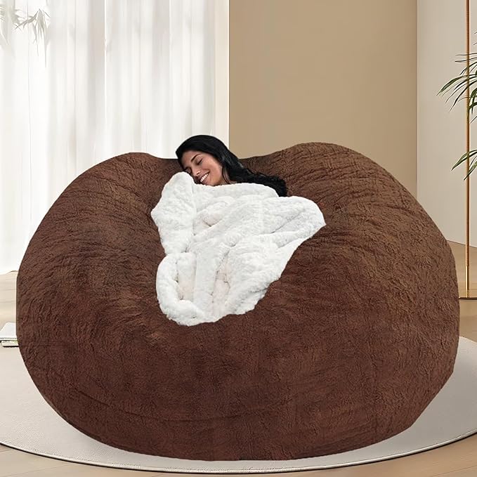 BCU 6FT Bean Bag Chair for Adults and Kids Without Filler Giant Stuffed Animal by BCU