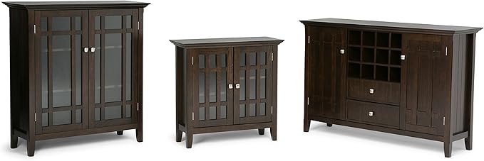 SIMPLIHOME Bedford SOLID WOOD 53 Inch Wide Transitional TV Media Stand in Dark - Image 7