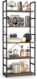 OTK 5 Tier Bookshelf, Tall Bookcase, Office Shelf Storage Organizer, Modern by OTK