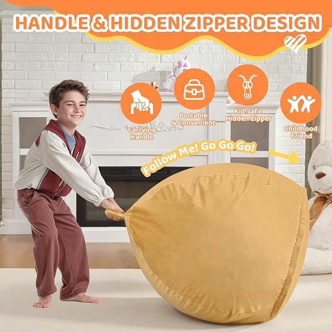 2FT Bean Bag Chair, Comfy Bean Bag Chairs - Image 3
