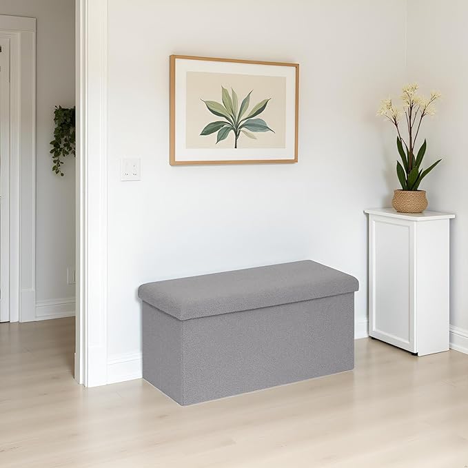 Foldable Storage Ottoman Bench-Footrest Stools - Image 6