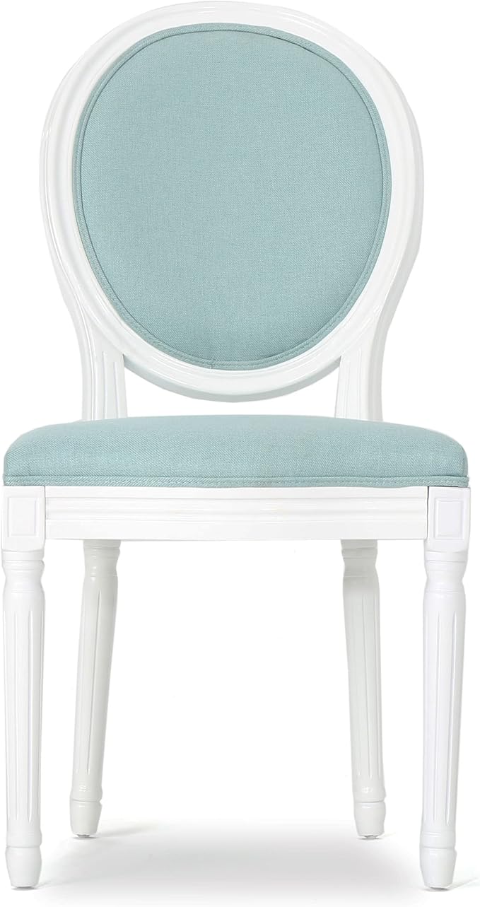 Christopher Knight Home Phinnaeus Fabric Dining Chairs, 2-Pcs Set, Light Blue - Image 4