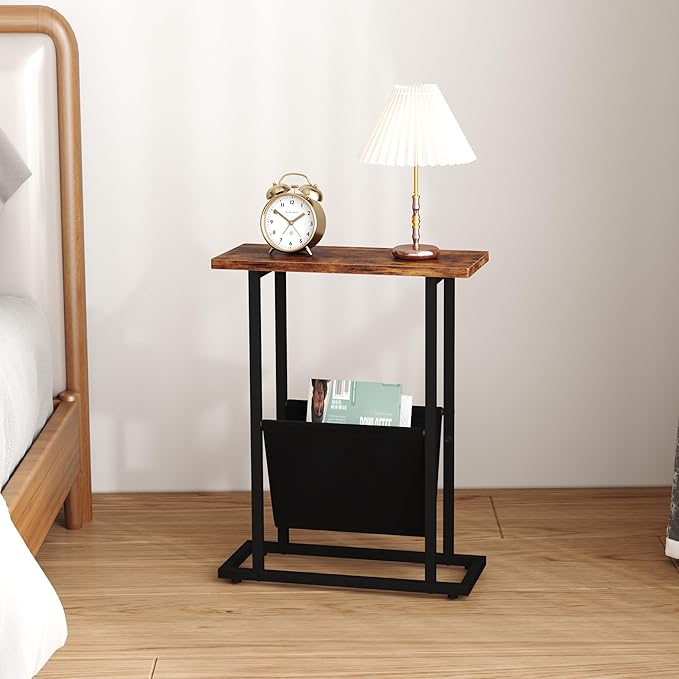 Narrow Side Table for Small Spaces, Small End Table Set of 2 - Image 7