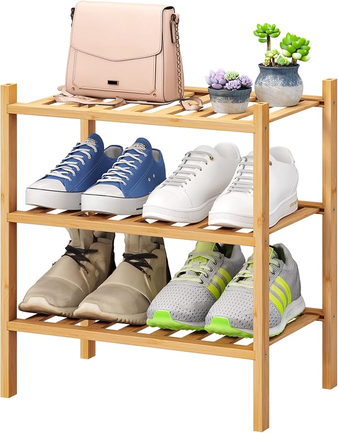 Small Shoe Rack, 3-Tier Shoe Rack by VIEWCARE