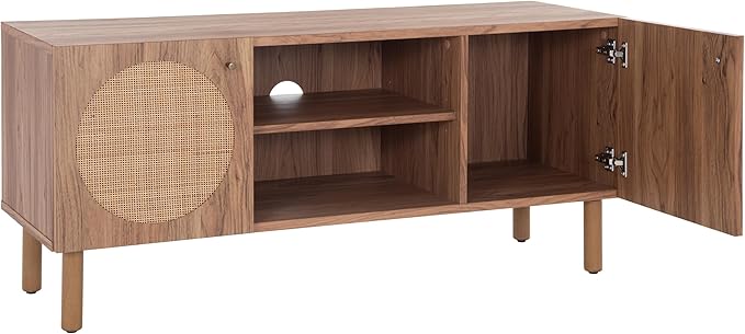 SAFAVIEH Home Collection Ophelia Oak Brown 2-Door 2-Shelf Entertainment Media - Image 7