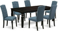 East West Furniture LGCE7-BLK-21 7 Piece Modern Dining Set Consist of a by EastWestFurniture