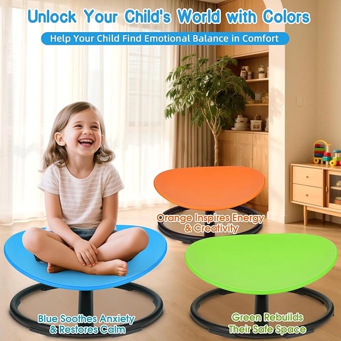 Spinning Chair for Autistic Kids, Sensory Chair for Kids Swivel Chair Training - Image 6