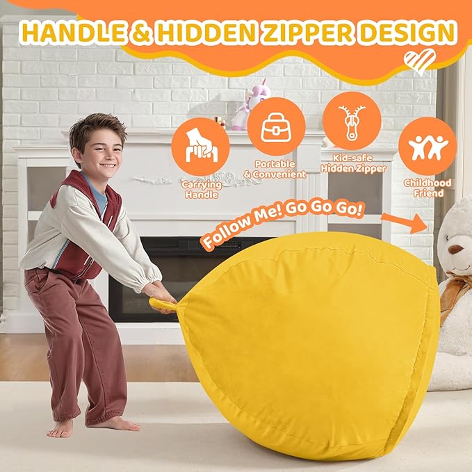2FT Bean Bag Chair, Comfy Bean Bag Chairs - Image 4