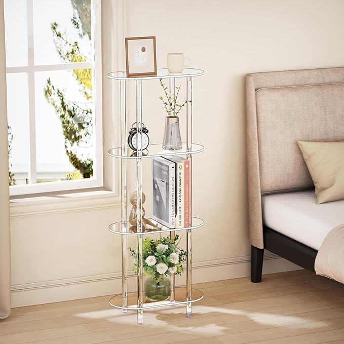 Clear Acrylic Narrow Side Table - Image 6