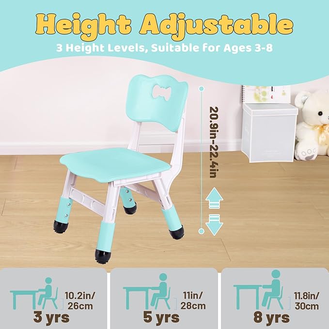 FUNLIO Adjustable Kids Chair, 3 Level Height Adjustable Toddler Chair - Image 4