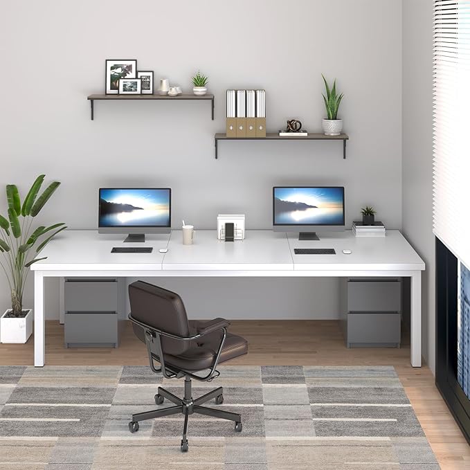 78.7 Inch Large Computer Desk, Long Gaming Table, Modern Two Person Desk Large - Image 5