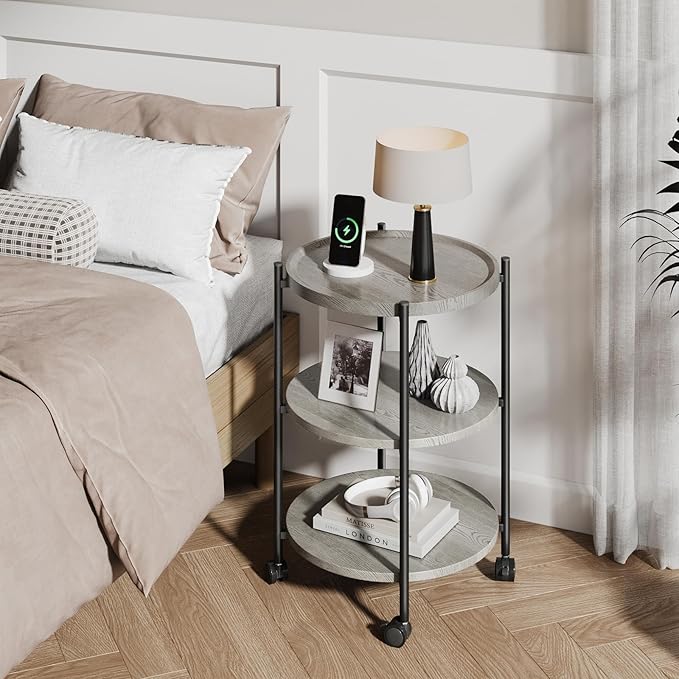 End Tables Living Room, 3-Tier Modern End Table - Image 6