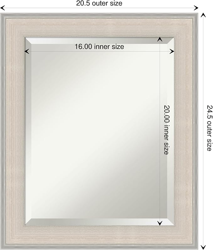 Amanti Art White Bathroom Mirror - Image 4