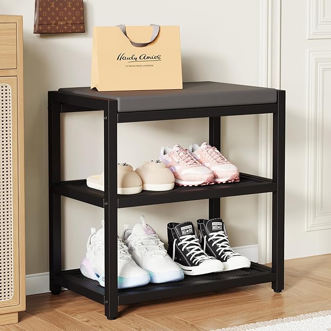 ZHOOGE Small Shoe Bench Shoe Rack Storage Bench Entryway Bench Shoe Shelf by ZHOOGE