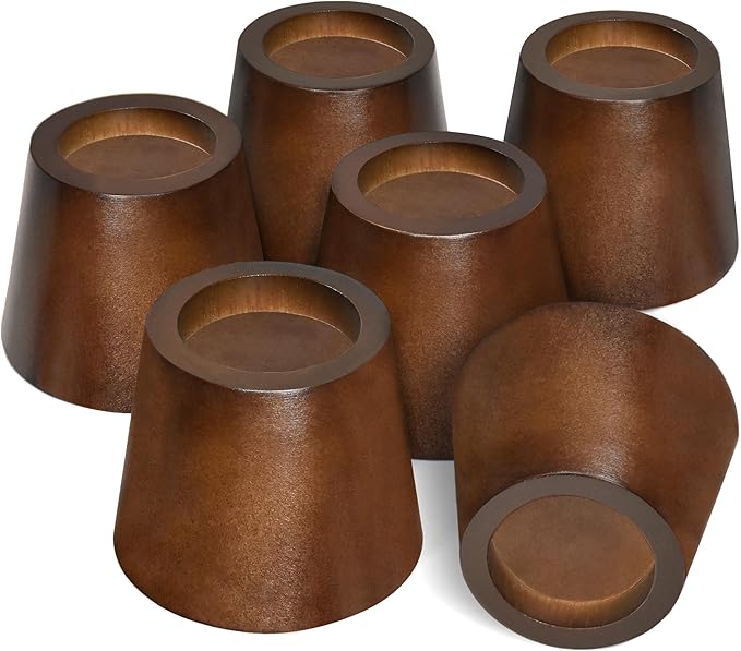 Sopicoz Wooden Furniture Risers 2 Inch Tapered Bed Risers Set of 6, Heavy Duty by Sopicoz