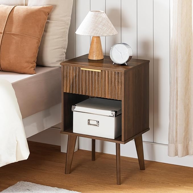 End Table, Fluted Night Stand, Modern Side Table, Bedside Table - Image 6