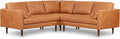 POLY & BARK Napa Leather Corner Sectional Sofa in Full-Grain Pure-Aniline by POLYBARK