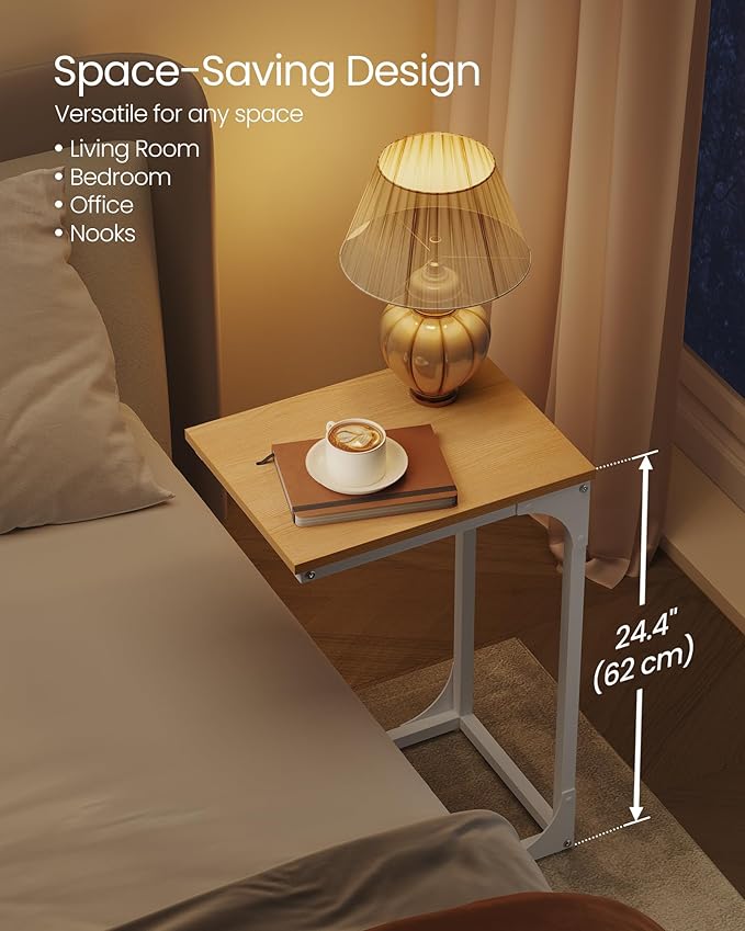 VASAGLE C-Shaped End Table, Small Side Table - Image 3
