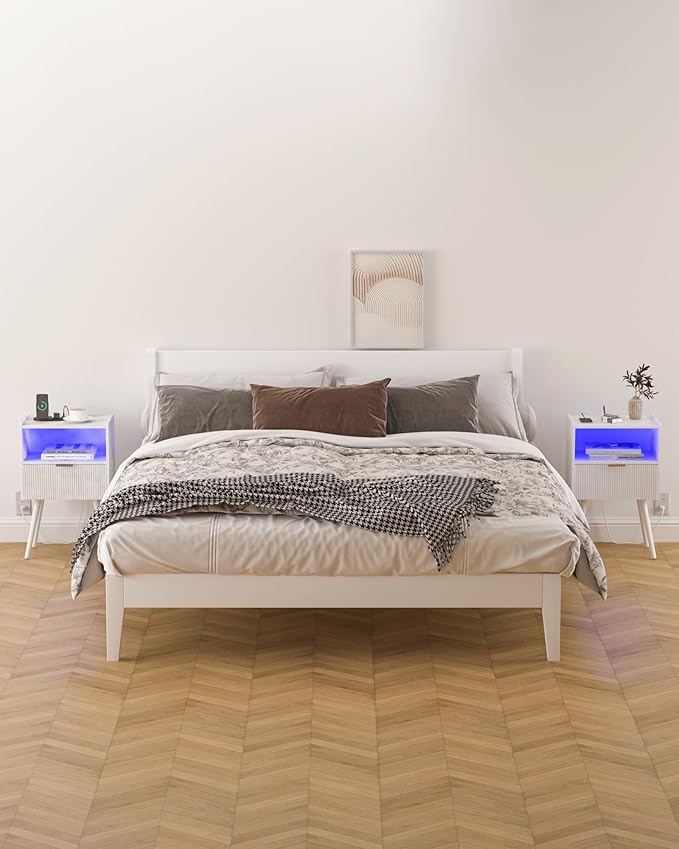 White Nightstand, Modern Bedside Table - Image 7