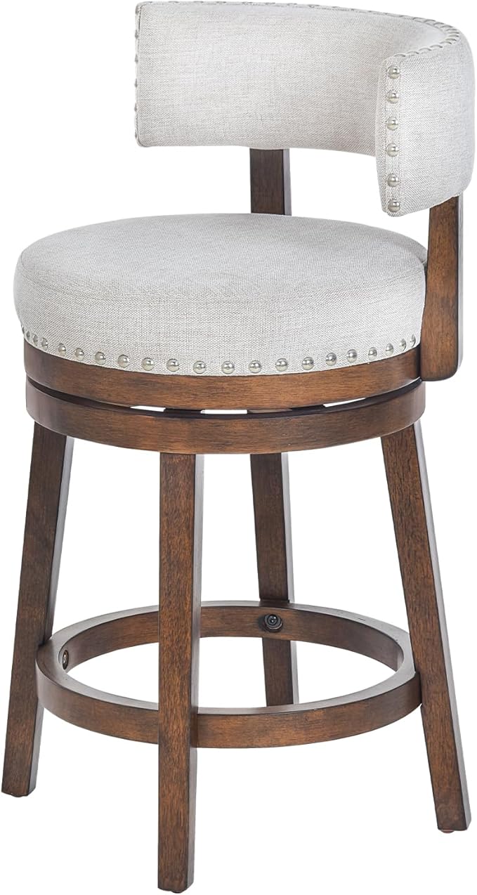 COLAMY Swivel Bar Stool, Modern Swivel Barstool - Image 9