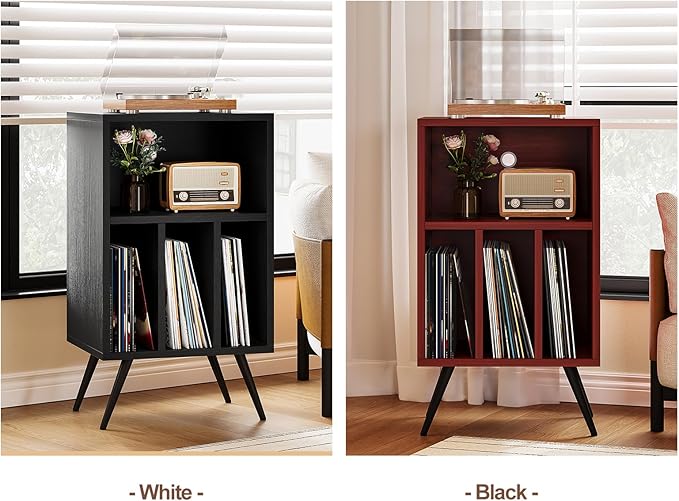 Record Player Stand, Vinyl Record Storage Cabinet - Image 7