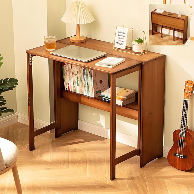 Bamboo Folding Desk Mid Century Modern Desk by Unknown