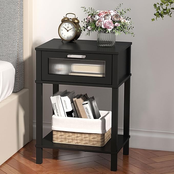 Nightstand Wooden Bedside Table - Image 5