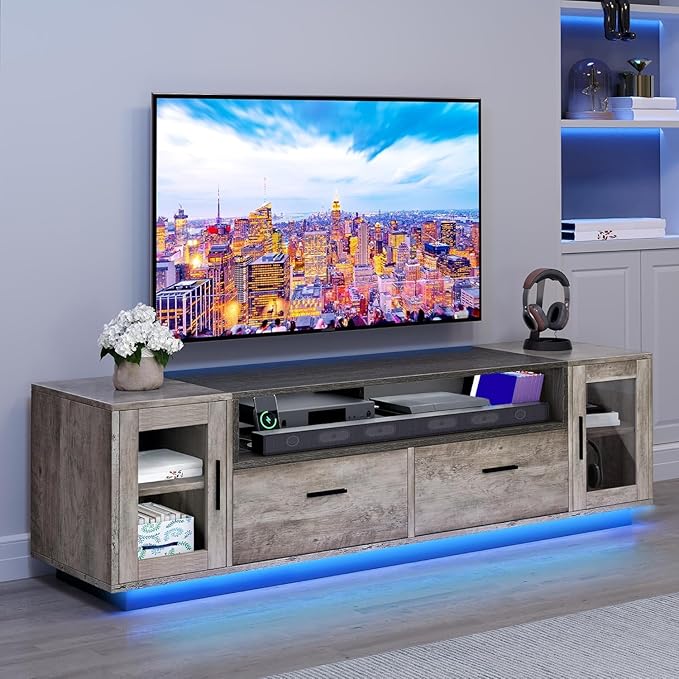 YITAHOME TV Stands for Living Room, Farmhouse TV Stand for 65/70 inch TV - Image 8
