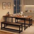 Dining Table Set for 4-6, 63“ Large Extendable Kitchen Table Set, Wood by Unknown