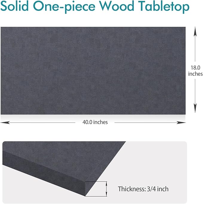 Kaboon Universal Tabletop 40"x18", Solid One-Piece Melamine Table Top, Home and - Image 3