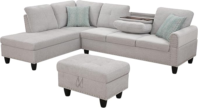 Ball & Cast 98" L Shaped Sectional Couch - Image 10