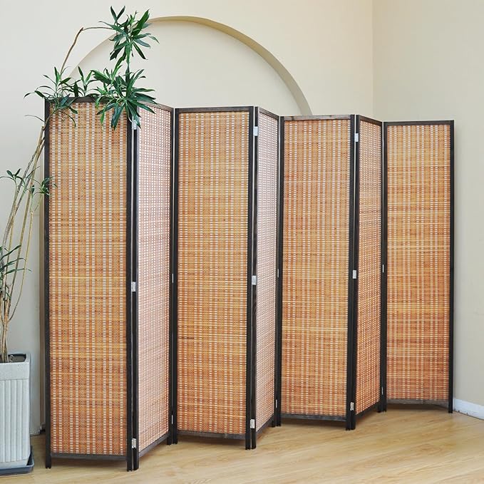 7 Panel Bamboo Room Divider by Furnnylane