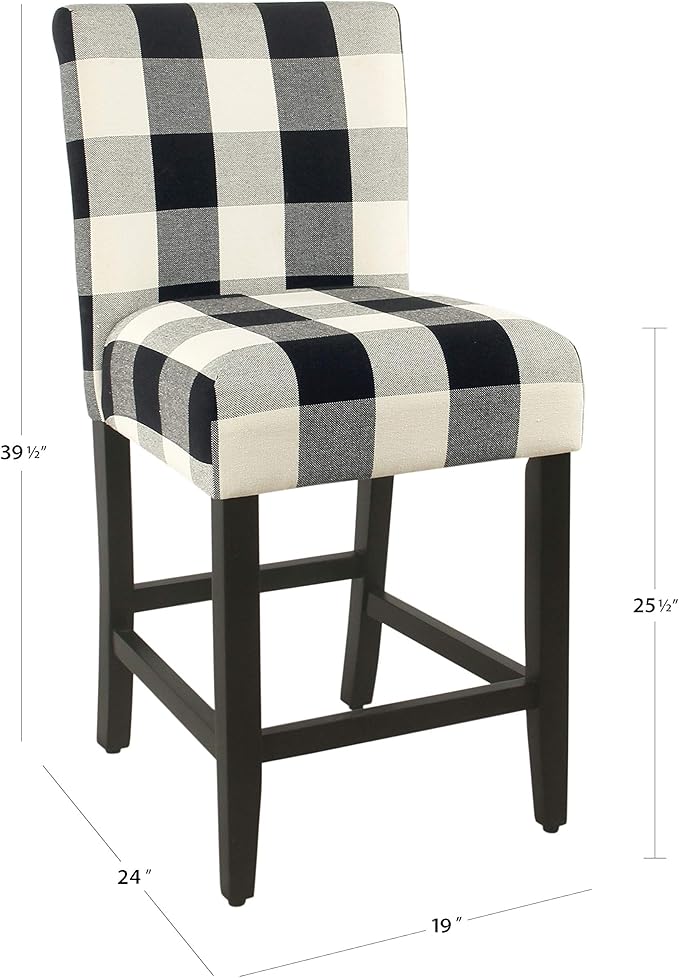 'HomePop by Kinfine Fabric Upholstered Counter Height Barstool - Image 3