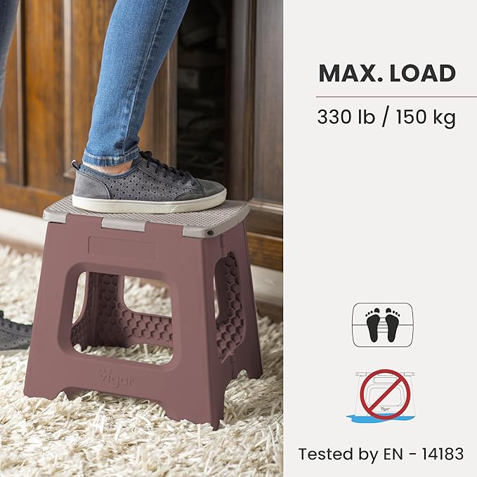 Vigar Compact Step Stool Foldable, 10-1/2-inch Step Stools - Image 5