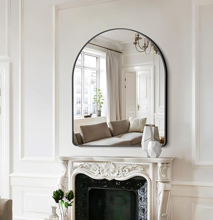 FORBATH Arched Bathroom Mirror 30x36 Inch, Bathroom Mirror Wall Mounted Modern - Image 4