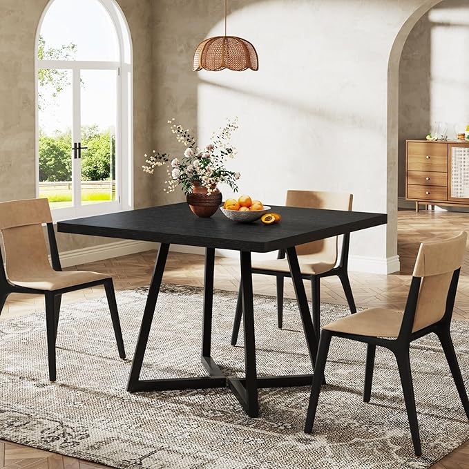 Tribesigns Square Dining Table for 2, 31.5" Industrial Dinner Table - Image 3