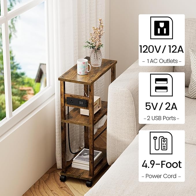 TUTOTAK Small Narrow Side Table - Image 4