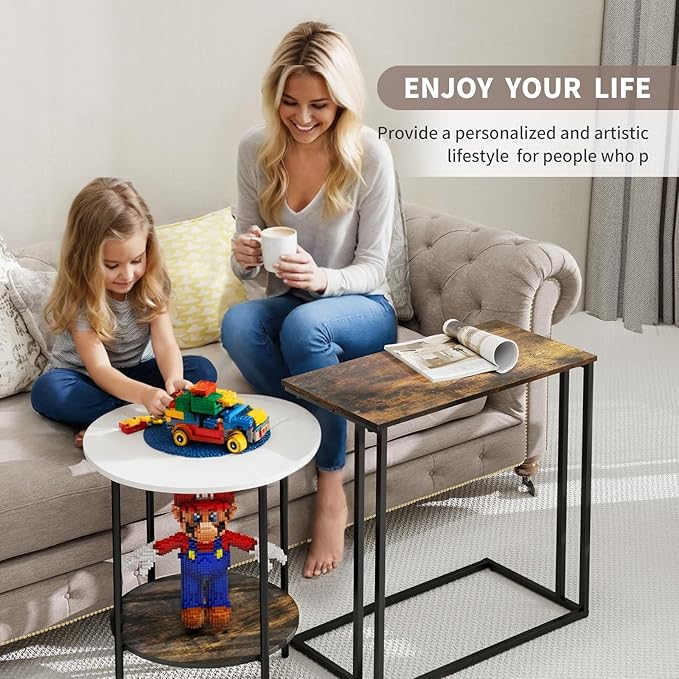 C-Shaped Side Table, Modern End Table - Image 6