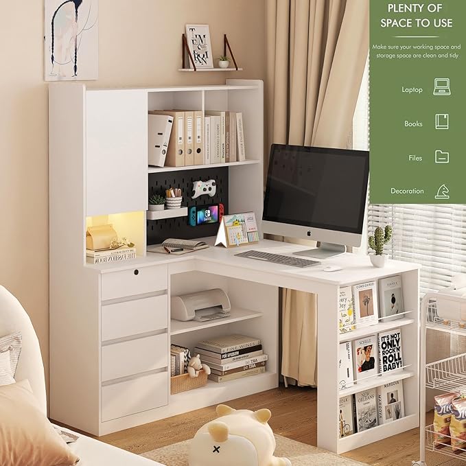KEIKI L Shaped Home Office Desks - Image 7