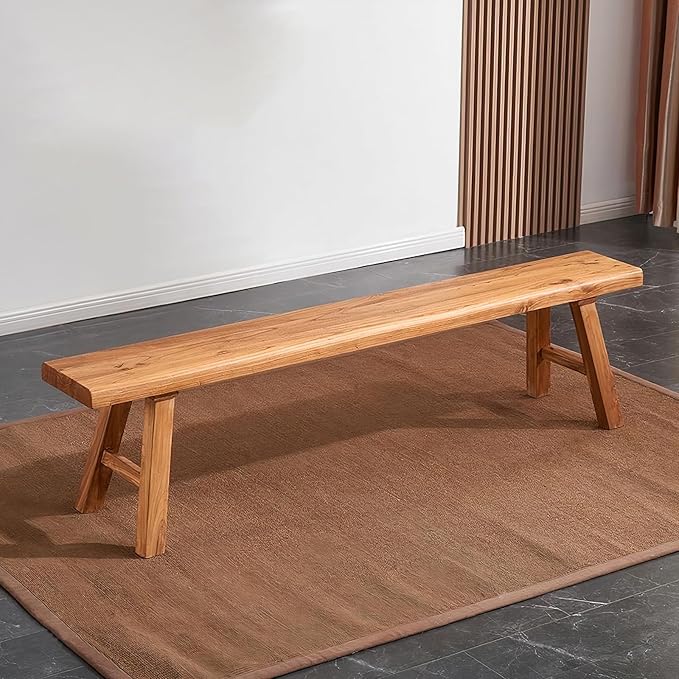 Farmhouse Wood Bench Indoor by ZPrestiCraftbl