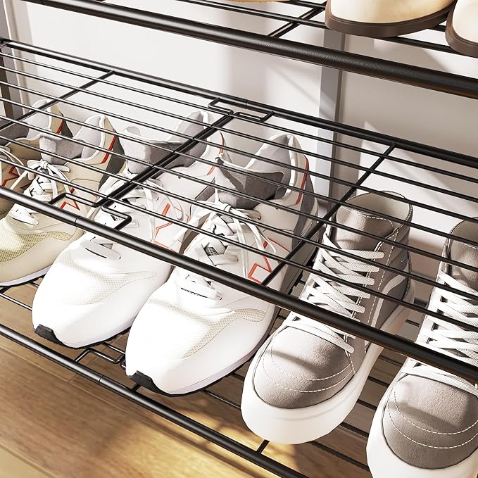 8 Tier Shoe Rack, Shoe Storage Organizer, Large Capacity Shoe Shelf Holds 32 - Image 9