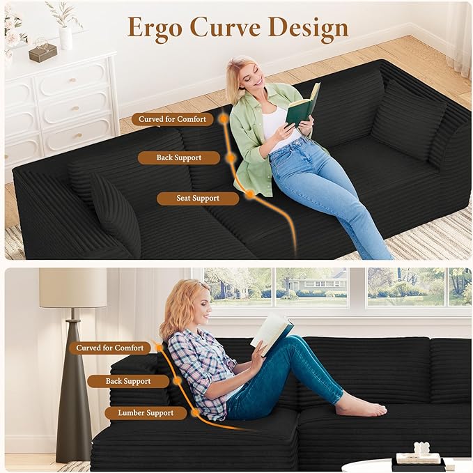 Vesgantti 106" Boneless Couch - Image 8