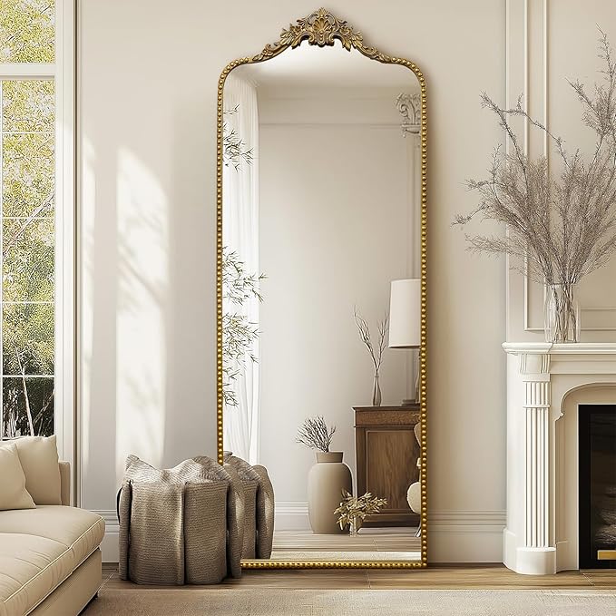G-LEAF Vintage Baroque Full Length Floor Mirror 75"X30", Victorian Antique by G-LEAF