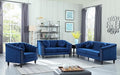 Sectional Sofa Set, Microfiber Chesterfield Upholstered Sofas Loveseat Couch by Unknown