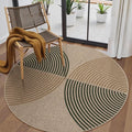 Lahome Modern Rainbow Round Rug, 6ft Easy Jute Circle Patio Rug Washable Indoor by Lahome