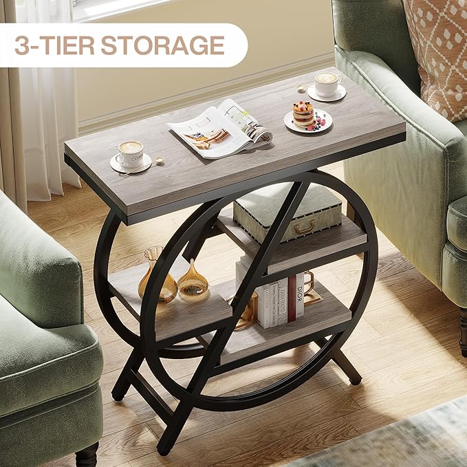 Tribesigns End Table for Living Room, 3-Tier Narrow Side Table - Image 5