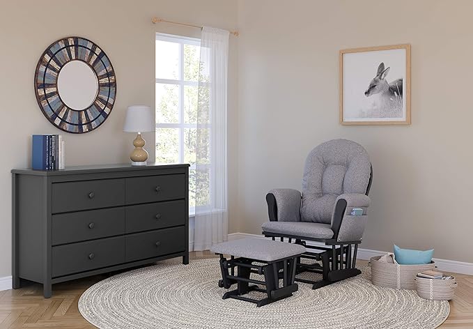 Storkcraft Premium Hoop Glider & Ottoman — GREENGUARD Gold Certified Nursery - Image 3