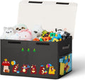 80L Large Toy Storage Box with Lid, Large Toy Box Chest by Unknown
